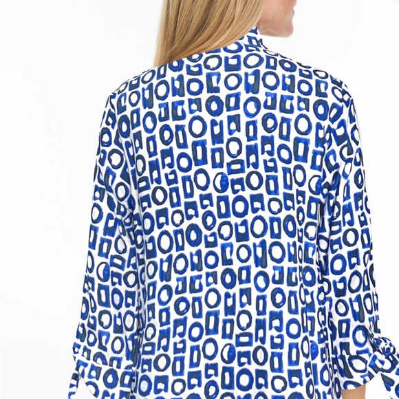 ALI MILES NWT  BLUE AND WHITE 3/4 SLEEVES. - Picture 7 of 8